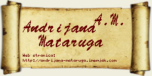 Andrijana Mataruga vizit kartica